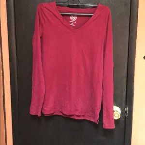 Long Sleeve Red Tee